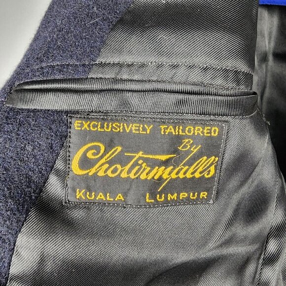 Vintage Chotirmall's Boys Navy Wool Blazer Size Boys 8-10 - Picture 10 of 14